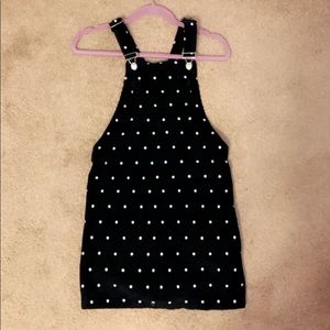 Topshop Corduroy Polka dot Overall Dress